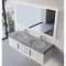 Castello Usa Thames 60-inch White Vanity Set with Gray Top and Chrome Handles CB-MC-60W-CHR-20146-GR - alternate 6
